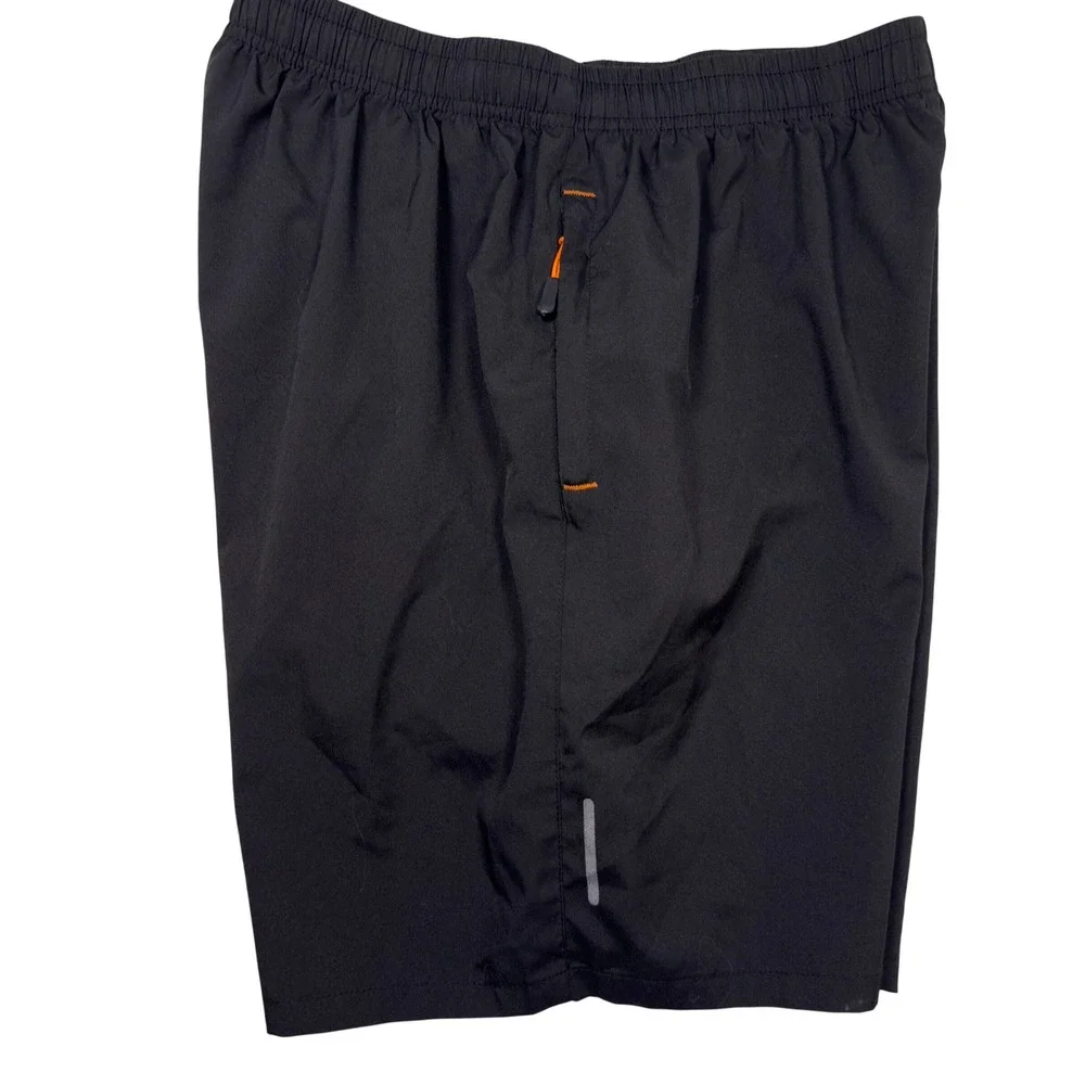 All in‎ Motion Men's Shorts Athletic Running Training Zipper Pocket Black